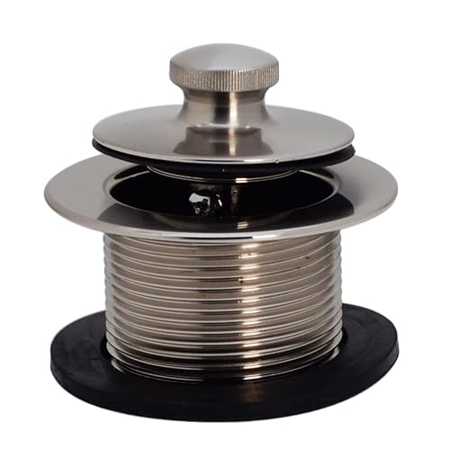 Westbrass D3324-07 1-1/2" NPSM Pull & Drain Bathtub Plug, Coarse Thread, Satin Nickel - color: Satin Nickel