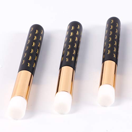 10 Pcs Cute black Lash Cleanser Brushes Lash Shampoo Brushes for Eyelash Extensions Cosmetic Brushes Peel Off Blackhead Brush Remover Tool Nose Cleaning Washing Brush - color: BLACK