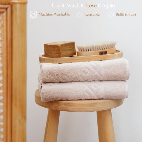 100% Turkish Cotton Bathroom Floor Towel, 2 Pack, Soft Bath Mat Towel Quick-Drying, Machine Washable, Absorbent, Hotel & Spa Quality, 20x27.5 (2, Camel) - color: Camel, size: 2Pack