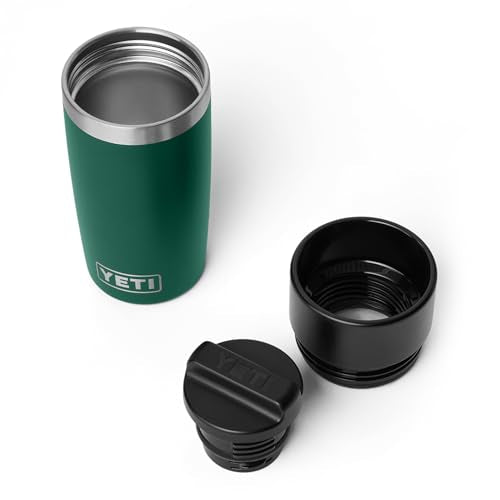 YETI Rambler 12 oz Travel Bottle, Stainless Steel, Vacuum Insulated with Leakproof Commuter Cap, Black Forest Green - color: Black Forest Green, size: 12 Ounces