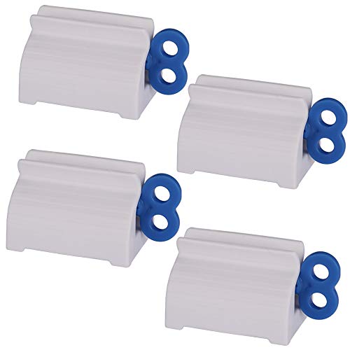Toothpaste Tube Roller - Manual Squeezer Tool, Toothbrush Squeezer, Clip Holder Stand Winder by XYKEEY (Blue) - color: Blue