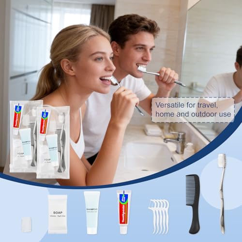 Hygiene Kit, Personal Hygiene Kit Comes with Individually Packaged Items. Travel Toothbrush Kit Suitable for Travel, Hotels, Camping, and Home Use (25-Pack)
