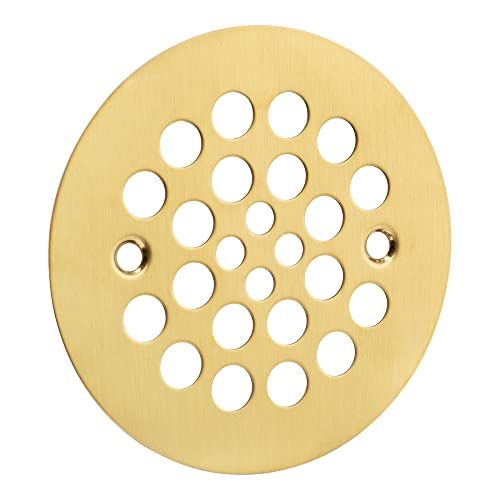 Artiwell 4-1/4“ Shower Strainer Drain Trim Set, Screw-in Shower Strainer Drain Cover, Plastic-Oddities Style Replacement Strainer Grid,Machine & Self-Tapping Screws Included (Brushed Gold) - color: Brushed Gold
