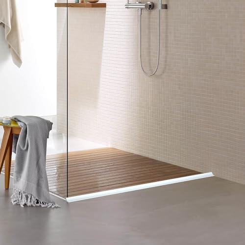 118"Shower Threshold Water Dam Barrier,Shower Dam Water Stopper for Frameless Shower Door Bottom,Silicone Sink Splash Guard for Kitchen Bathroom,Corner Shower Water Guard for Bathtub,Transparent - color: Transparent, size: 118 Inch