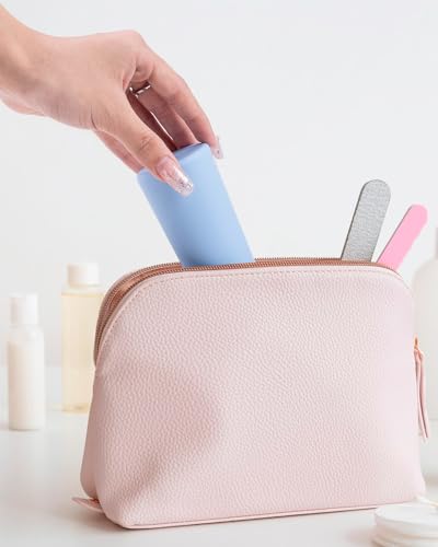 Valourgo Travel Bottles for Toiletries, Tsa Approved 3.4oz Portable Travel Bottles, BPA Free Leak Proof Travel Tubes Refillable Travel Accessories, Travel Accessories with Clear Toiletry Bag, Blue - color: Blue