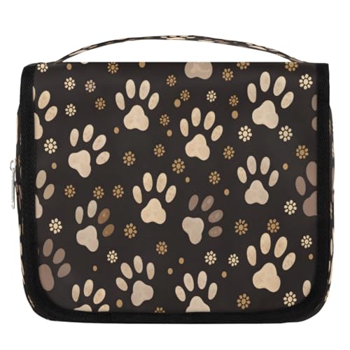 Travel Hanging Toiletry Bag for Women Girl Kinds Of Animals Cat Dog Paw Print Cosmetic Bag Waterproof Makeup Organizer for Accessories, Shampoo, Full Sized Container, Toiletries for Bathroom Shower - color: B 03