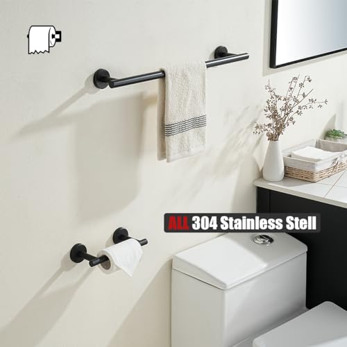JQK Black Toilet Paper Holder, Double Post Pivoting Tissue Holder Wall Mount, 304 Stainless Steel Hold Mega Rolls, TPH150-PB - color: Matte Black