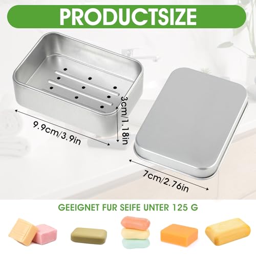 Ouligay Travel Soap Container Bar Soap Holder Bar Soap Case Metal Soap Box Soap Dish Travel for Gym Camping Home Bathroom