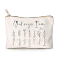 God Says You Are Cosmetic Bag, Christian Makeup Bag Bible Verse Floral Bible Verse Makeup Case for Women, Inspirational Cosmetic Bag, Sister Gifts, Affirmations Gifts (God says I am ...) - color: God says I am ...