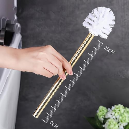Toilet Brush and Holder Set - Toilet Bowl Brush and Holder with Sturdy Bristles Bathroom Accessories Toilet Cleaner Brush for Bathroom (White) - color: White