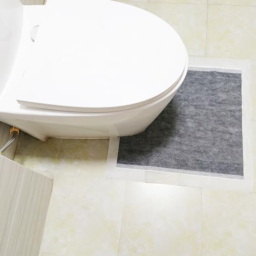 Toilet Floor Protector From Urine 15 Pack Disposable Toilet Mats Provides Ideal Liquid Absorption Great for Toilet Training or Keeping Your Floors Clean (Charcoal Mats) - style: Charcoal Mats