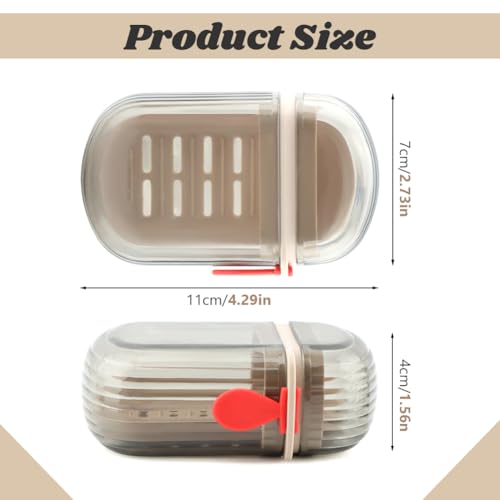 2 Pcs Travel Soap Case,Versatile Portable Travel S-OAP Box Leakproof Soap Container with Lid for Bathroom Shower Gym School Camping Vacation and Outdoor Activities(Size:2 pcs)