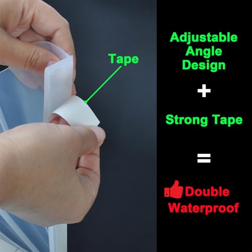 Silicone Shower Splash Guard XXL - Clear bathtub corner splash guard 2 Pack | Self-Adhesive Bathtub Guard, adjustable angle; bathroom shower water guard for washbasin, tubs, sinks, tub splash guard side