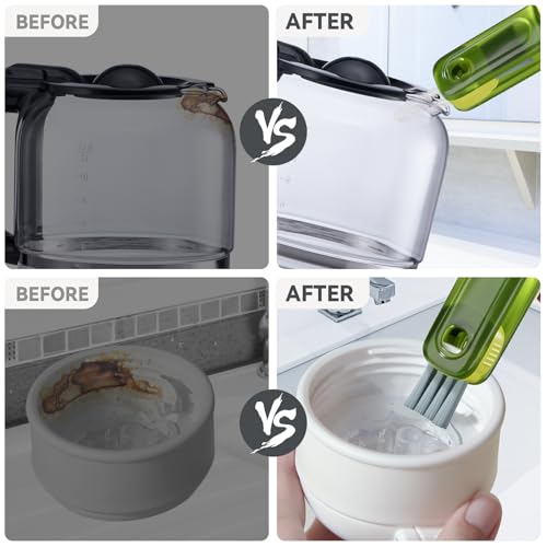 3 in 1 Cup Lid Gap Cleaning Brush Set, Multifunctional Bottle Cleaning Brush, Silicone Cup Lid Gap Cleaner, Home Kitchen Crevice Cleaning Tools (Multicolored-3PCS) - color: Multicolored-3pcs