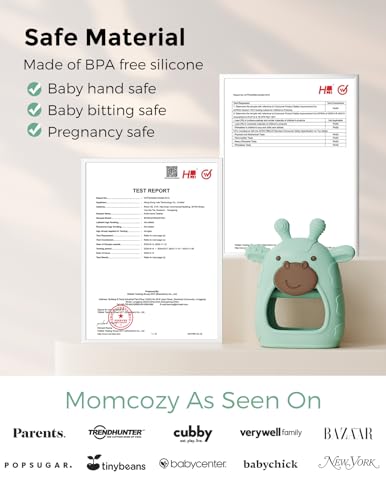 Momcozy Baby Kit, Baby Shower & Registry Essential Kit for Grooming & Cleansing Care, Includes Electric Nail File, Teether, Bath Brush, Cradle Cap Brush,Comb, Finger Toothbrush,Newborn Must-Have - size: Glow Baby Kit