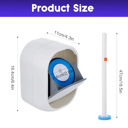 Disposable Toilet Brush Toilet Bowl Cleaner Wall Mounted Toliet Wand Kit with Holder Toilets Cleanings Stick Cleaning Supplies 42 Refills Pads for Cleaning and Hygienic Bathroom Maintenance