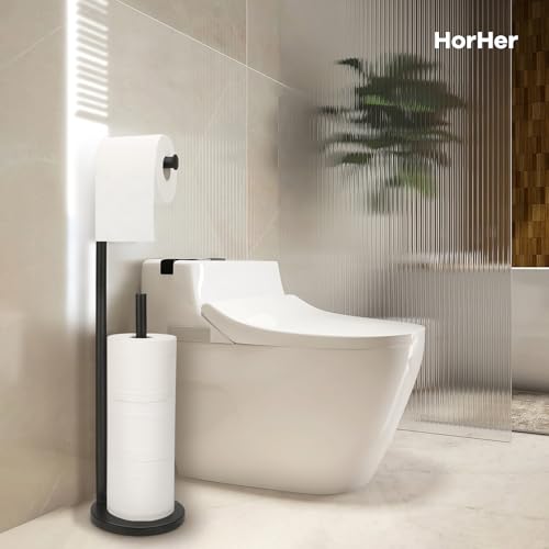 Toilet Paper Holder Stand, Toilet Paper Holder Free Standing, Toilet Paper Stand, Black Galaxy Toilet Paper Storage, Rustproof Bathroom Toilet Paper Holders for 4 Rolls - color: Black Galaxy