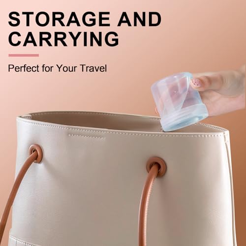 TSA Approved Wide Mouth Travel Size Containers, PP Clear & White Leak Proof Travel Plastic Jars with Lids for Creams Lotion Cosmetic, Jewelry Beads, Sample, Small Items Storage (1 oz, 8 Pcs) - color: Clear + White, size: 1 oz