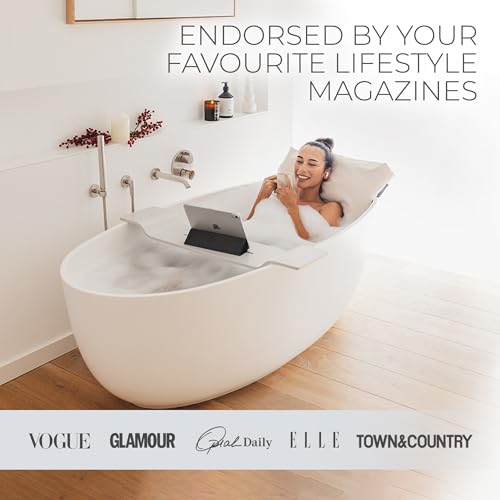 BADESOFA® Luxury Bath Pillow M in Grey, Quick-Drying Bath Back Pillow | Thick & Comfortable Tub Pillow for Bathtub, Full Body Support, Premium Spa Cushion, Luxury Bath Gift - color: Grey, size: Medium (Single Pillow)