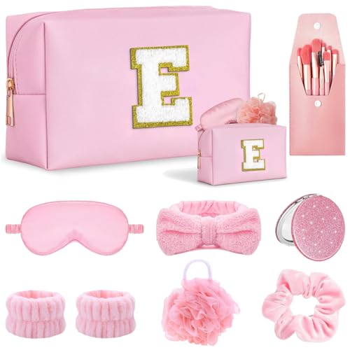 Elegant Spa Set for Women– All-in-One Kit with Makeup Brushes, Hair Scrunchies, Sleep Mask, Bath Bombs – Ideal Gift for Teens, Bridesmaids & More-E - style: E
