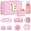 Elegant Spa Set for Women– All-in-One Kit with Makeup Brushes, Hair Scrunchies, Sleep Mask, Bath Bombs – Ideal Gift for Teens, Bridesmaids & More-E - style: E