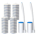 Disposable Toilet Brush: Toilet Bowl Brush and Holder Set with 24 Wand Refills, Upgraded Handle, 2X Cleaners, Toilet Cleaning System with Storage Caddy for Sink, Bathtub, Floor, Drain (2 Sets, Blue) - style: 2-Sets