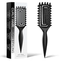 Curly Hair Brush, Curl Defining Brush with Soft Boar Bristles Detangling Tangled Glides, Wide-Teeth Design Effortlessly Shaping & Defining Curls (Black) - color: Black