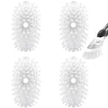 Brush Refills for RIMAY Dish Brush - 4 Pack Dish Brush Cleaning Soap Dispensing Head Replacement for Scrubber (White) - color: White