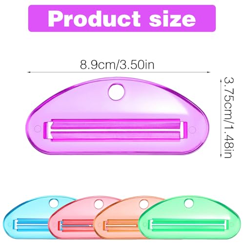 10 PCS Tooth Pastetooth Paste Squeeze, Plastic Toothpaste Tube Squeezer Tool Hanging Kids Toothpaste Dispenser Clip Holder for Bathroom, Suitable for Toothpastes Cream Cosmetics and Paint (5 Colors)