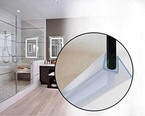2-Pack Frameless Shower Door Bottom Seal for Glass Doors, Stop Leaks and Create a Water Barrier 39"L for glass shower door Transparentg seal strip (1/2" (12mm)) - size: 3/8 inch x 39 inches