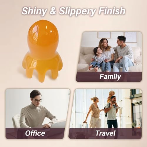 NIIIYTYB 2Pcs Head Massage Tool Scalp Massage Tools Hair Comb Scalp Scraper Tool Chinese Head Spa Tools for Deep Relaxation Massager Tool Full Body 8 Legged Acupressure Massager Yellow - color: Orange