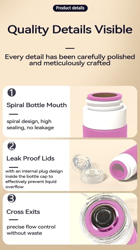 5 packs of toiletries travel bottles, TSA Approval silicone travel containers, leak proof refillable shampoo and conditioner are essential for travel, fitness, business trips, office use(pink) - color: Pink