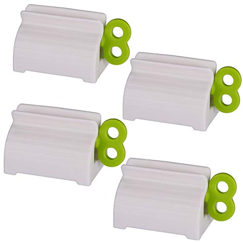 Toothpaste Tube Roller - Manual Squeezer Tool, Toothbrush Squeezer, Clip Holder Stand Winder by XYKEEY (Green) - color: Green
