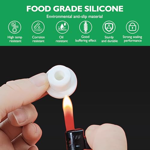 EASYEAH T-Shaped Silicone Plugs 7/8 in Soft Flexible Rubber Stopper 23 mm/0.91 in Tube End Cap Cover Waterproof Sealing Hole Plugs for Bottles Pipes, White, 12 Pcs - size: 23mm(0.91")