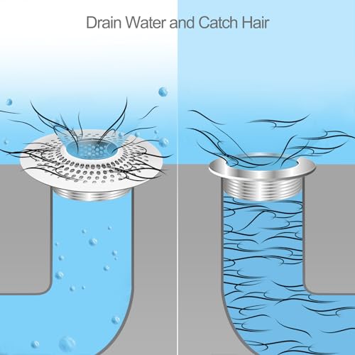 LEKEYE Shower Drain Hair Catcher/Bathroom Drain Cover/Bathtub Drain Strainer/Shower Stall Drain Protector(Pearl Chrome) - color: Pearl Chrome