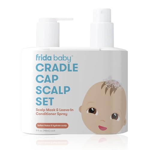 Frida Baby Cradle Cap Treatment, Cradle Cap Shampoo for Babies + Flake Fixer Scalp Spray, Cradle Cap Kit Soothes Baby's Scalp, Prevents Dryness and Flakes - style: Scalp Mask+Spray Duo