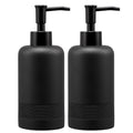 YMXYJM 2pcs/Set Hand Soap Dispenser Sets - 10.8oz Refillable Resin Liquid Soap Dispensers with Rust-Proof Pump for Bathroom Countertop or Kitchen, Classic Black - color: Black