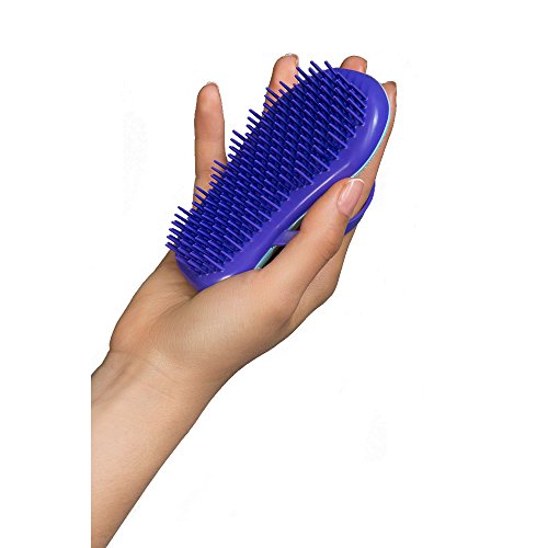 B129 Shower Head Brush/Exfoliator Shampoo Brush/Head Massager Scalp Stress Relax Shower Brush/Scalp Scrub Hair Brush Massager/Hair Massager for Hair Growth/Scalp Dandruff Brush Small Hair - color: Purple Cotton