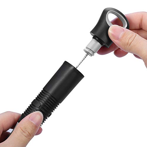 MOSOLAN 2-in-1 Water Bottle Brush and Straw Cleaner Brush, Long Handle Water Bottle Scrubbing Brush for Water Bottles, Glasswares, Mugs, Flasks, Tumblers and Kitchen Sink, Black, 2 Pack - color: Black, size: 2 Count (Pack of 1)