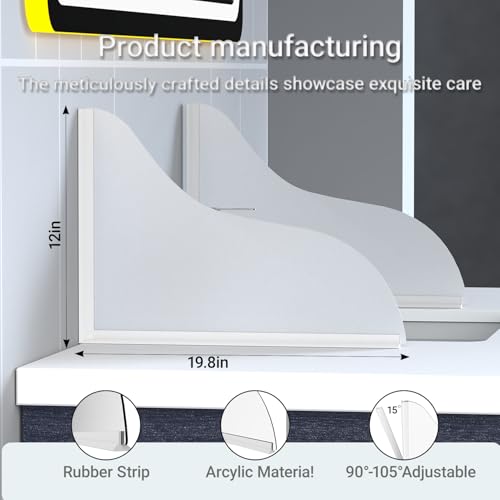 Shower Splash Guard Kit - Large Size Thickened Water Blocker with Extra-strong Adhesive for Walk-in Shower/Bathroom/Bathtub/Kitchen Sink - White Frosted/Matte Acrylic Plate Pack of 2(10"x12") - color: White Frosted