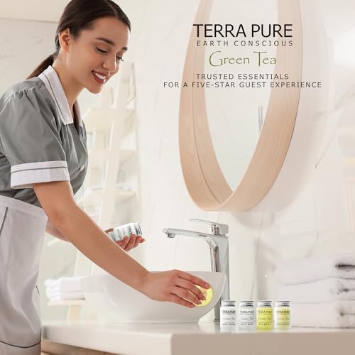 Terra Pure Hotel Soaps & Toiletries Bulk Set | 1-Shoppe Amenities Kit | 1oz Shampoo & Conditioner, Body Wash, Lotion, 1.25oz Bar Soap | Travel Size | 300 Pieces - style: 300 PIECES