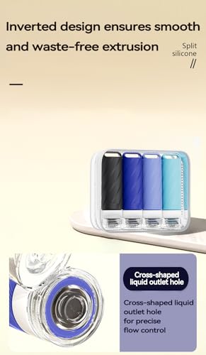 5 packs of toiletries travel bottles, TSA Approval silicone travel containers, leak proof refillable shampoo and conditioner are essential for travel, fitness, business trips, office use(blue) - color: Blue