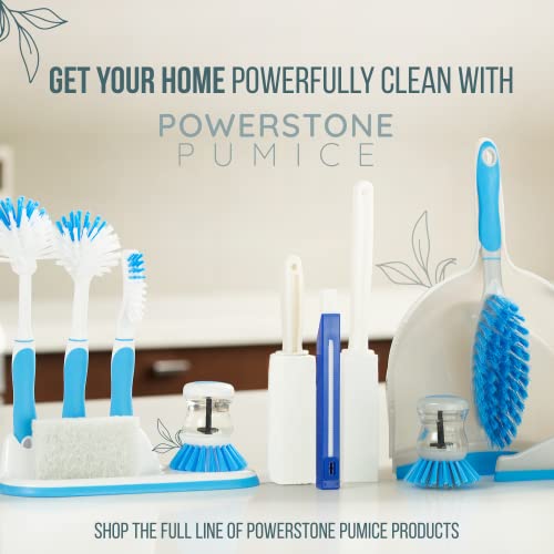 Powerstone Pumice Stone Toilet Bowl Cleaner with Handle (2-pack) - A Solution for Hard Water Stains on Toilets, Grills, Tiles, Grout & Pools - size: 1 Count (Pack of 2)