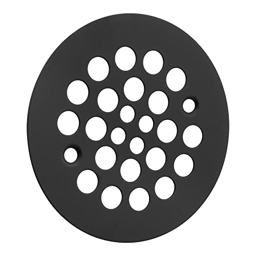 Artiwell 4-1/4“ Shower Strainer Drain Trim Set, Screw-in Shower Strainer Drain Cover, Plastic-Oddities Style Replacement Strainer Grid,Machine & Self-Tapping Screws Included (MATT Black) - color: Matt Black