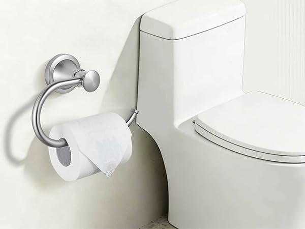 Brushed Nickel Toilet Paper Holder - Wall Mounted | Rustproof Bathroom Accessory, Durable Wall Mount Roll Hanger for Toilet Tissue，Rotary Toilet Paper Reel European - color: Brushed Nickel