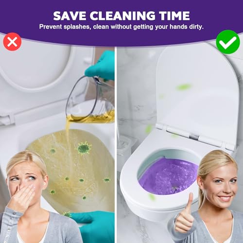 Oumee Scented 100 Count Absorbent Commode Pads for Bedside Commode Bucket | Commode Liner Pads with Absorbent Gel, Potty Liner Pads for Adults Seniors Portable Toilet Pad Bedpans - size: 9.5*5.1in-Lavender