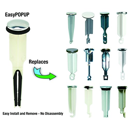 PF WaterWorks PF0254 EasyPOPUP Patented Universal Bathroom Sink Pop-Up Stopper, Easy Install/Remove Design, No Disassembly, Fits BallRod Pop-Up Drains, 5-1/2 in Tall 1.5 in. Cap Dia. Oil Rubbed Bronze - color: Oil Rubbed Bronze, size: 1.5 in. Cap Dia.