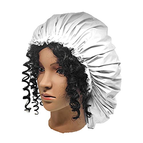 ELEBOX Premium Collection Super Jumbo Shower Cap White - color: White