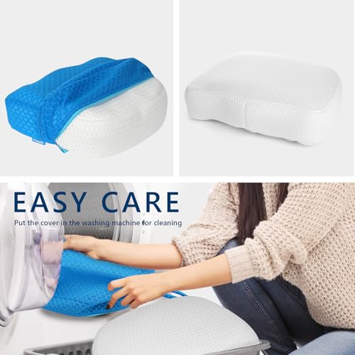 Hot Tub Booster Seat, Weighted SPA Booster Seat Cushion for Adults, 3D Air Mesh Inflatable Hot Tub Seat Accssories with Non-Slip Micro Dot Bottom,Indoor or Outdoor Hot Tub Pillow - style: 1 Pack-Blue
