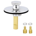 Bathtub Drain Stopper, Durable Metal Lift-and-Turn Tub Stopper, 2 Threading Adaptor 3/8 Inch and 5/16 Inch, Chrome - color: Chrome